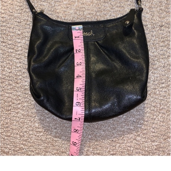 Coach Small Crossbody Black Leather Handbag' - Picture 3 of 4